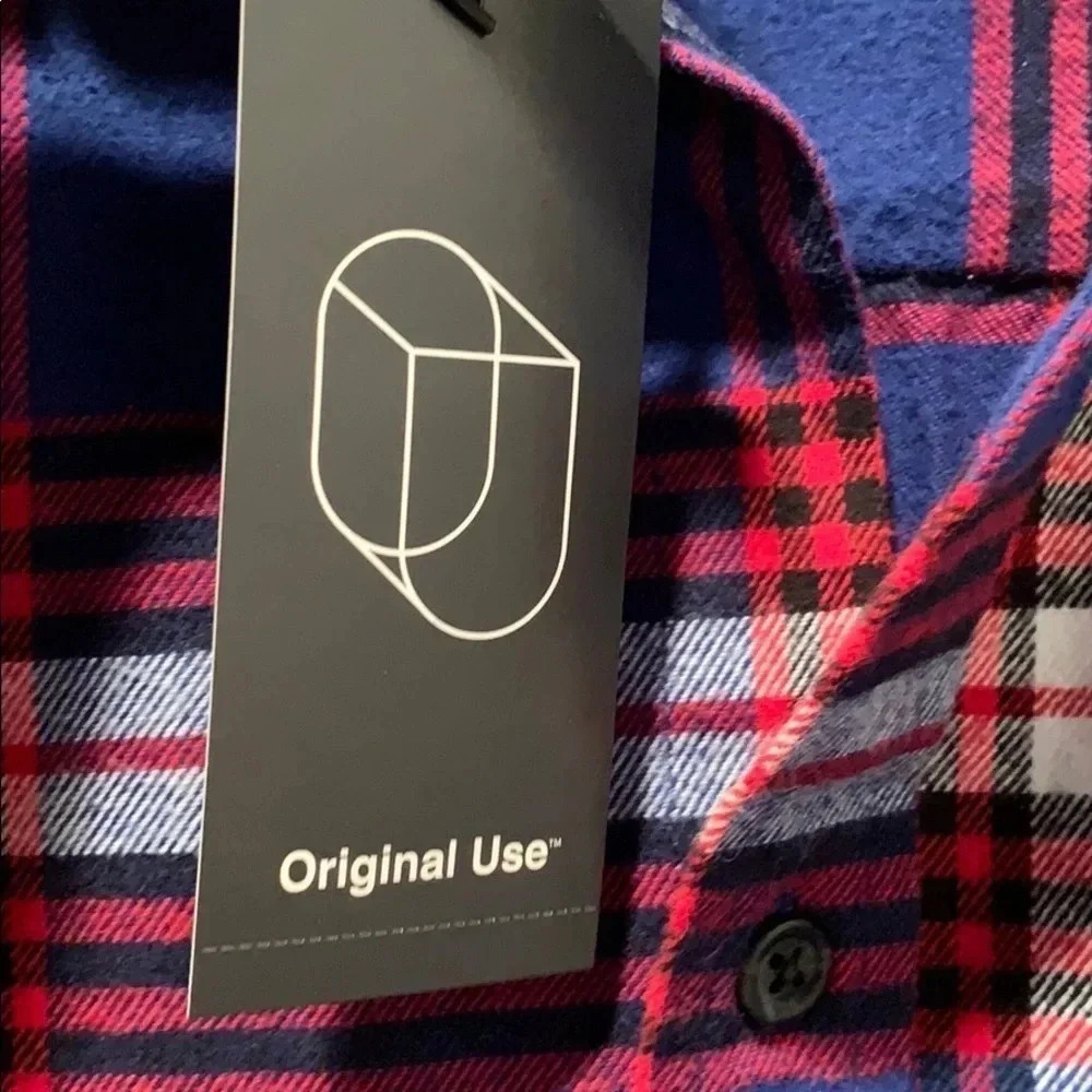 Original Use Flannel Shirt Lapis Blue Men’s Sz S New - Picture 11 of 15